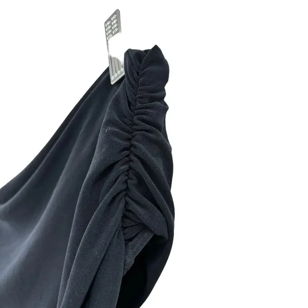 Magicsuit Shirred Jersey Swim Bottom Bikini Black‎ Size 16